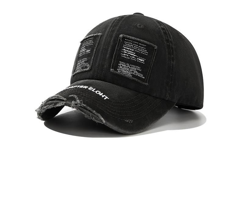 custom vintage frayed ripped distressed patched baseball cap