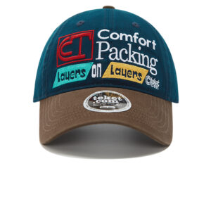 custom color contrast letter embroidery baseball cap with color block brim