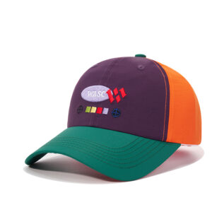 custom color contrast spliced brim baseball cap