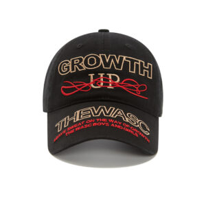 custom red yellow color contrast embroidery sun protection baseball cap