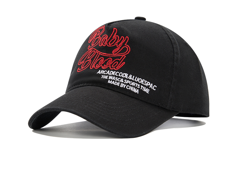 custom color block letter embroidery baseball cap