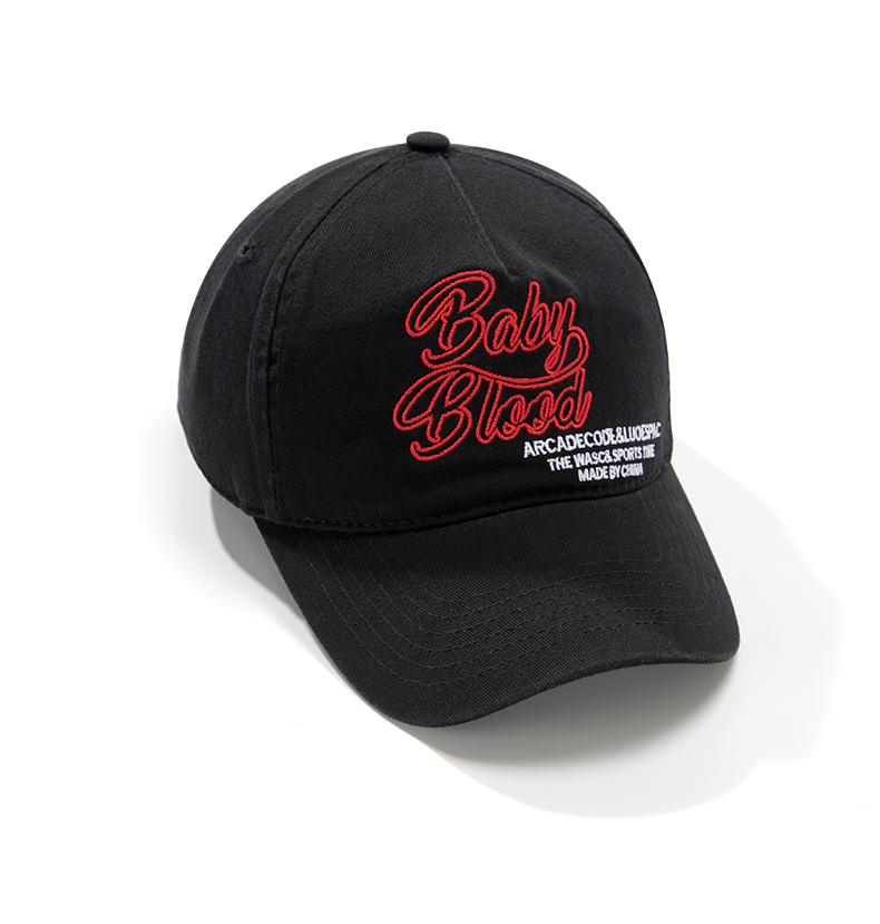 custom color block letter embroidery baseball cap