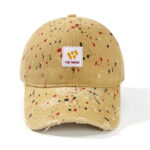 custom ink splatter ripped frayed distressed baseball cap