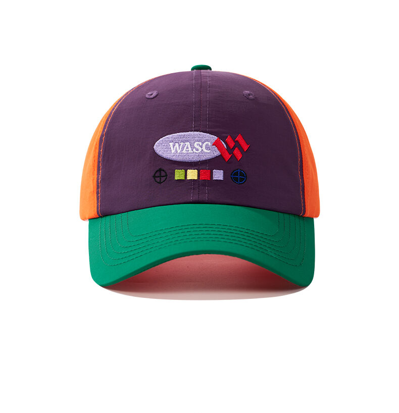 custom color contrast spliced brim baseball cap