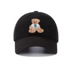 custom color block bear embroidery baseball cap