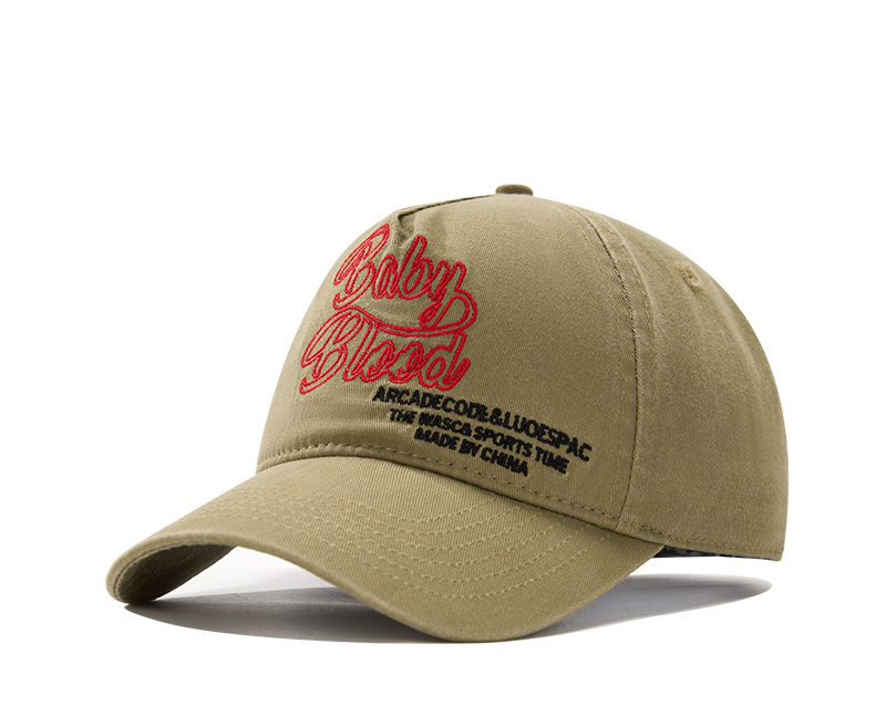 custom color block letter embroidery baseball cap