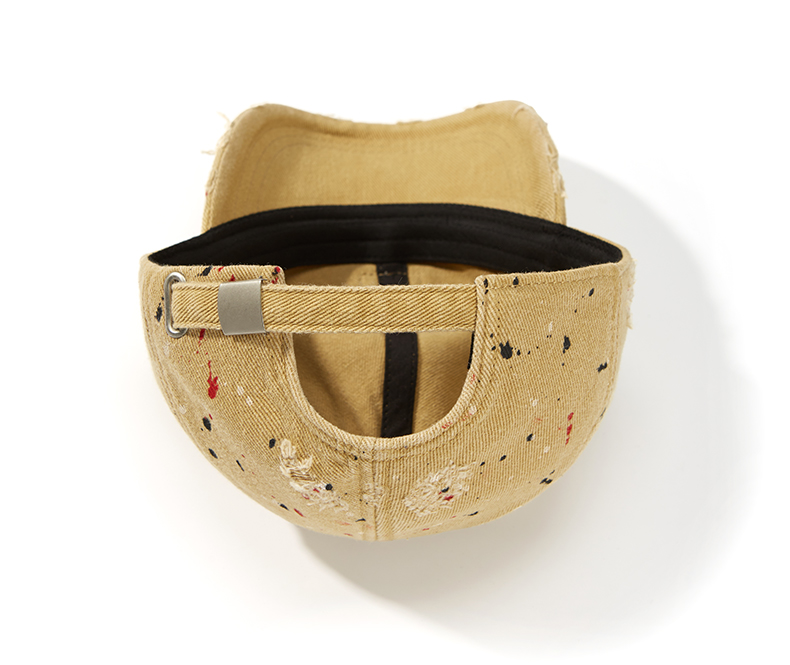 custom ink splatter ripped frayed distressed baseball cap