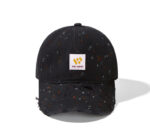 custom ink splatter ripped frayed distressed baseball cap