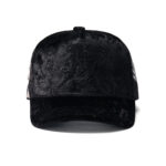 custom black velvet rhinestone embroidered baseball cap