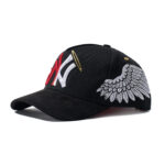 custom rhinestone wing embroidered baseball cap